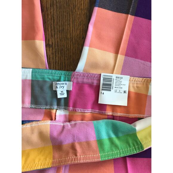 NWT Women’s Crown and Ivy Capris with White Trim Size 16 - Picture 5 of 6